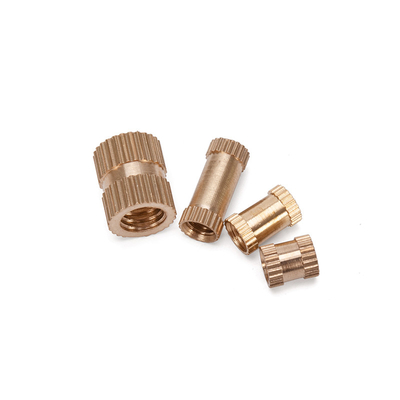 ANSI Standard Custom Size Water Treatment DIN Brass Knurled Nut Insert με παθητικό φινίρισμα σε μετρικό σύστημα μέτρησης