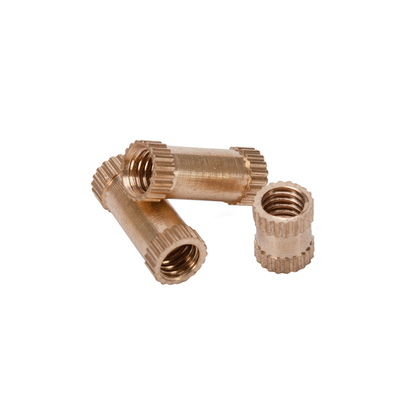 ANSI Standard Custom Size Water Treatment DIN Brass Knurled Nut Insert με παθητικό φινίρισμα σε μετρικό σύστημα μέτρησης