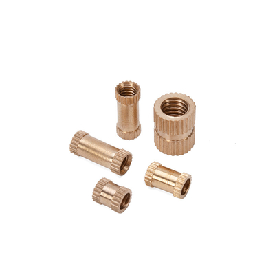 ANSI Standard Custom Size Water Treatment DIN Brass Knurled Nut Insert με παθητικό φινίρισμα σε μετρικό σύστημα μέτρησης