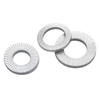 Υγειονομική περίθαλψη M3M4M5M6M8M10M12M14M16M18M20M22M24M27m30 Πλυντήρια ελαφρύ κλειδαριού Custom Carbon Steel Dacromet Double Stack DIN25201