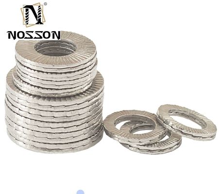 Υγειονομική περίθαλψη M3M4M5M6M8M10M12M14M16M18M20M22M24M27m30 Πλυντήρια ελαφρύ κλειδαριού Custom Carbon Steel Dacromet Double Stack DIN25201