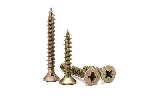 Κίτρινη επιχρισμένη με ψευδάργυρο βίδα C1022 για M3.5 M4.2 M5.5