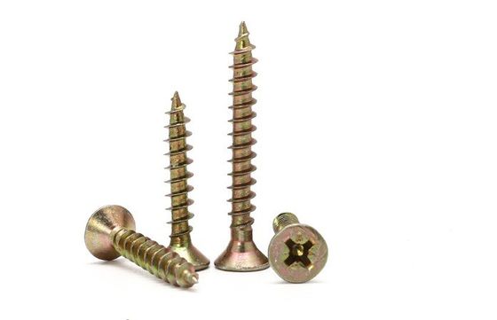 Κίτρινη επιχρισμένη με ψευδάργυρο βίδα C1022 για M3.5 M4.2 M5.5