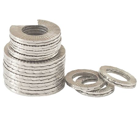 Γενική Βιομηχανία M8M10 M12 M14 M16 DIN25201 Πλυντήριο Διπλής στοίβας αυτοκλείδωσης από ατσάλι ανοξείδωτο δόντι σε στυλ Countersunk