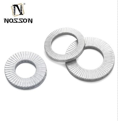 Γενική Βιομηχανία M8M10 M12 M14 M16 DIN25201 Πλυντήριο Διπλής στοίβας αυτοκλείδωσης από ατσάλι ανοξείδωτο δόντι σε στυλ Countersunk