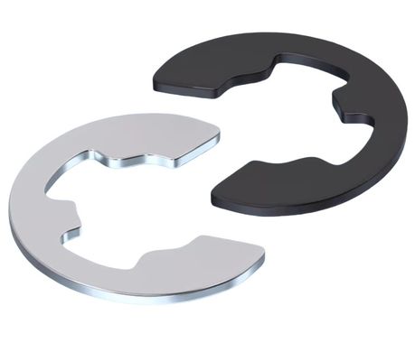 Εφαρμογή Υγειονομικής περίθαλψης Στυλ Wedge Metric Retaining Rings Washer For Shaft ZINC Finish Stainless Steel M4 M5 M6 DIN6799 E Clip