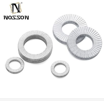 Γενική Βιομηχανία M8M10 M12 M14 M16 DIN25201 Πλυντήριο Διπλής στοίβας αυτοκλείδωσης από ατσάλι ανοξείδωτο δόντι σε στυλ Countersunk