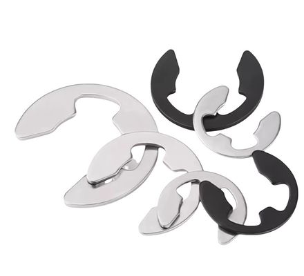 Εφαρμογή Υγειονομικής περίθαλψης Στυλ Wedge Metric Retaining Rings Washer For Shaft ZINC Finish Stainless Steel M4 M5 M6 DIN6799 E Clip