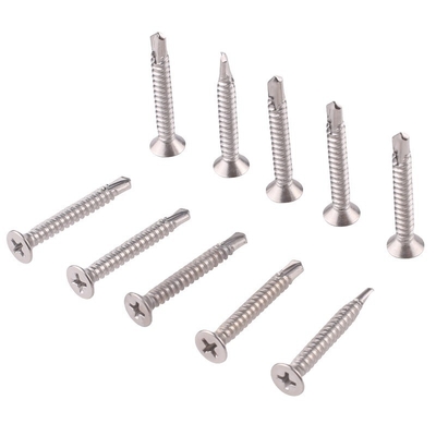 ST4.2 ST4.8 ST5.5 ST6.3 Μετρική JIS Standard Self Drilling Screw με πλευρές/απόκρυφα κάτω από το κεφάλι και απόδοση από ανοξείδωτο χάλυβα