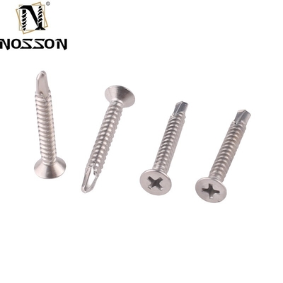 ST4.2 ST4.8 ST5.5 ST6.3 Μετρική JIS Standard Self Drilling Screw με πλευρές/απόκρυφα κάτω από το κεφάλι και απόδοση από ανοξείδωτο χάλυβα