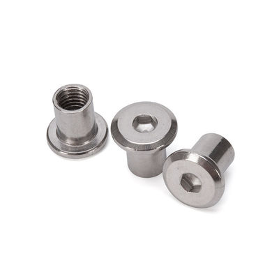 DIN Standard 304 από ανοξείδωτο χάλυβα Flat Head Hex Socket Furniture Connector Threaded Barrel Nut Fasteners για συναρμολόγηση επίπλων