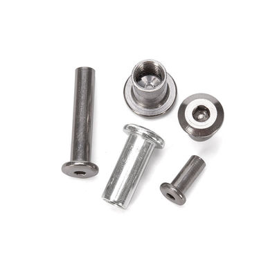 DIN Standard 304 από ανοξείδωτο χάλυβα Flat Head Hex Socket Furniture Connector Threaded Barrel Nut Fasteners για συναρμολόγηση επίπλων