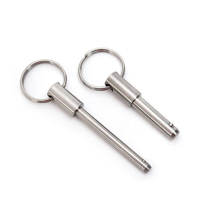 Προσαρμοσμένο ασημένιο ανοξείδωτο χάλυβα ελατήριο φορτισμένο μπάλα κλειδαριού πιν για αεροπορικές μεταφορές και επαγγελματικές λύσεις προσαρμογής