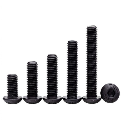 ISO Standard Pan Head 1/4-20*1/2 ίντσες Grade 12.9 Black Hexagon Socket Screw με πλήρες νήμα και εξαγωνική κίνηση