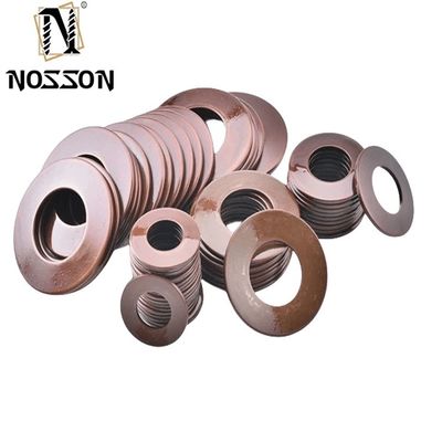 Κωνικά πλυντήρια ελαφριού εξωτερικού δοντιού DIN6796 βαρέος φόρτωμα πλέγματα Belleville για πτυχωμένες συνδέσεις