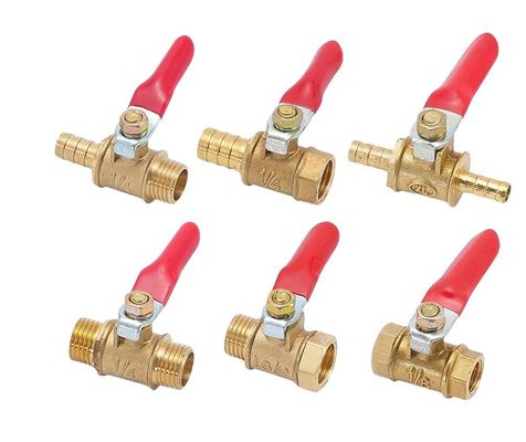 6mm Πνευματικό Συναρμολογητή Χέρι Σωλήνα Barb Inline Brass Νερό Πετρέλαιο Αέρας Αερίου Λειτουργία καυσίμου Shutoff Ball Valve Pipe Fittings C10200