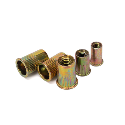 Δείγμα Instock Steel Rivnut Round Body Flat Head Rivet Nut/Metric Rivet Nut Carbon Steel Threaded Inserts Nut Zinc Plated (Προϊόντα από χάλυβα με νήματα)