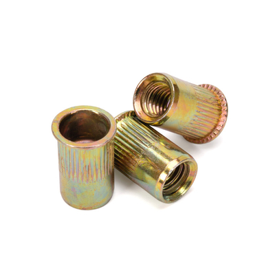 Δείγμα Instock Steel Rivnut Round Body Flat Head Rivet Nut/Metric Rivet Nut Carbon Steel Threaded Inserts Nut Zinc Plated (Προϊόντα από χάλυβα με νήματα)