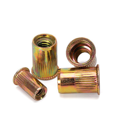 Καρβονικό χάλυβα βαρέας βιομηχανίας ή ανοξείδωτο χάλυβα Nutsert νιφάδα νιφάδας με σφραγισμένο σώμα ΖΙΝΚΕΤ και DIN πρότυπο