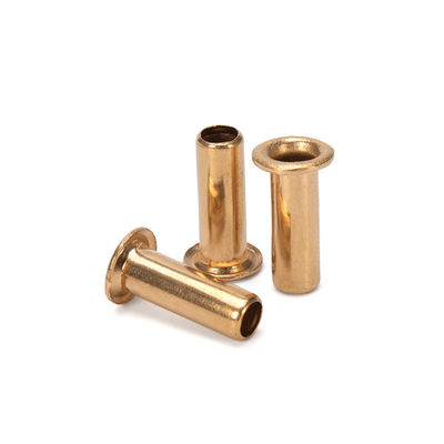 Αλουμινίου JIS Standard Flat Brass Hollow Rivet με υλικό χάλυβα και προσαρμόσιμο σχέδιο