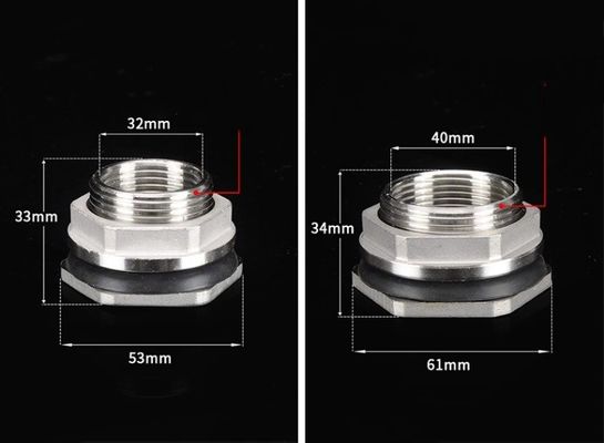 Ατσάλι από ανοξείδωτο χάλυβα SS304 Χύτευση Πυραμίδας δεξαμενής Εγκατάσταση με νηπιαγωγείο συνδετήρα τύπου 3/4 "Γυναικεία και μακροχρόνια λύση