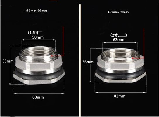 Ατσάλι από ανοξείδωτο χάλυβα SS304 Χύτευση Πυραμίδας δεξαμενής Εγκατάσταση με νηπιαγωγείο συνδετήρα τύπου 3/4 "Γυναικεία και μακροχρόνια λύση