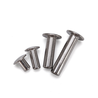 ANSI/ASME Standard Bright Stainless Steel Aluminum Decorated Flat Head Half Hollow Semi-tubular Rivet M2.5 για δερμάτινη τσάντα