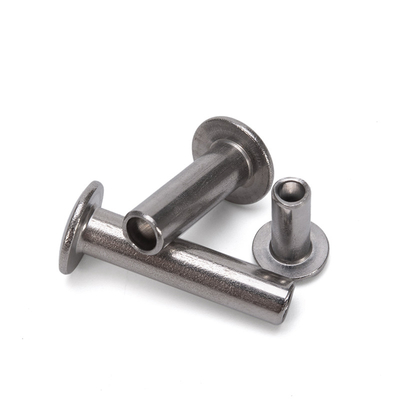 ANSI/ASME Standard Bright Stainless Steel Aluminum Decorated Flat Head Half Hollow Semi-tubular Rivet M2.5 για δερμάτινη τσάντα