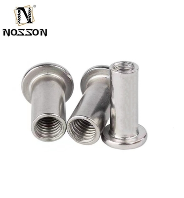 DIN Standard Stainless Steel Hex Socket Flat Head Sleeve Barrel Nut με στρογγυλό κεφάλι