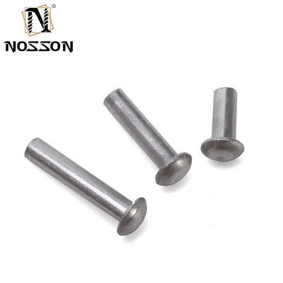 ISO Standard Metric Aluminium Brass Solid Core Rivet Fastenal Flat Head Round Head Solid Mild Steel Copper Rivets με φωτεινή τελική κατασκευή