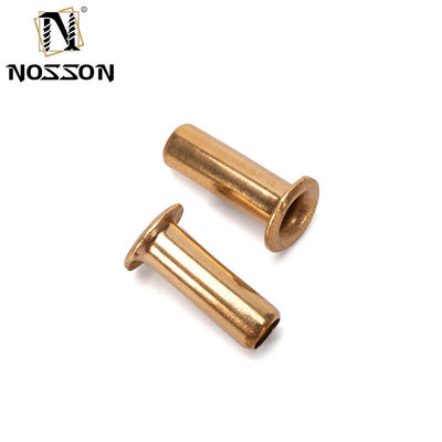 Μη επικαλυμμένο ημισωληνοειδές μεταλλικό νιφέτο Custom νιφέτο από ανοξείδωτο χάλυβα αλουμίνιο σίδηρο χαλκό επίπεδο κεφάλι φωτεινό φινίρισμα νιφέτο