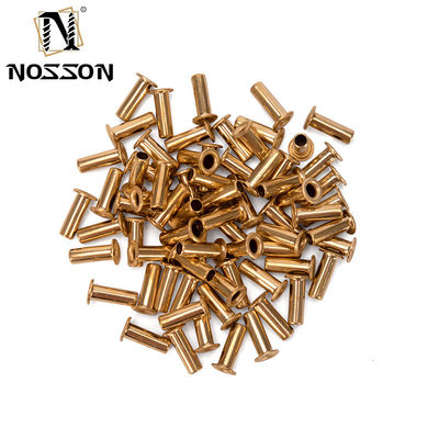 Μη επικαλυμμένο ημισωληνοειδές μεταλλικό νιφέτο Custom νιφέτο από ανοξείδωτο χάλυβα αλουμίνιο σίδηρο χαλκό επίπεδο κεφάλι φωτεινό φινίρισμα νιφέτο