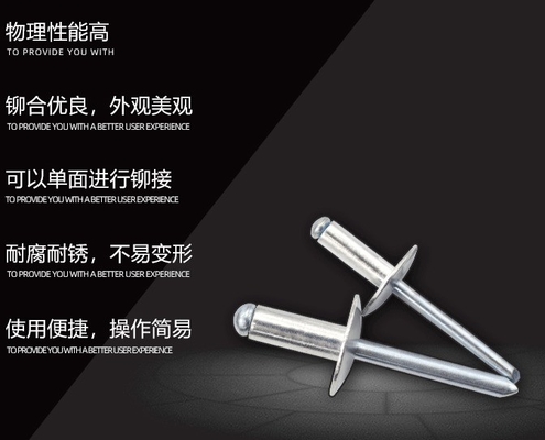 Τελεία ψευδαργύρου ANSI/ASME Standard Strong Fastening Force Steel Blind Pop Rivet για μέταλλο m2.5 m3 m3.5 m4.2 m4.8 m5.5 m6.3
