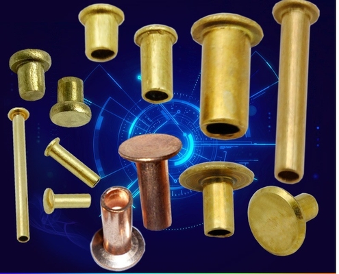 ISO Standard Brass Round Head Copper Rivet για ανθεκτική κατασκευή και προσαρμοσμένο σχέδιο
