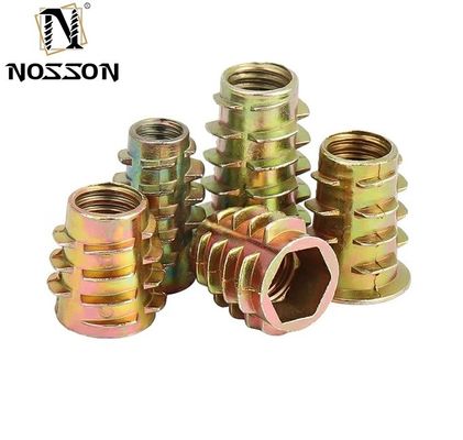 Επαγγελματικό Χάλυβα άνθρακα Hex Socket Thread Wood Nut Thread Insert DIN Standard Καδμίου επιχρισμένο για την αυτοκινητοβιομηχανία