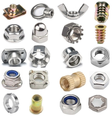 4-40 6-32 8-32 10-24 UNC ISO JIS Standard 18-8 Ατσάλι από ανοξείδωτο χάλυβα Kep Nut Εξωτερικό δόντι κλειδαριού νάτου Imperial Inch για τις απαιτήσεις σας