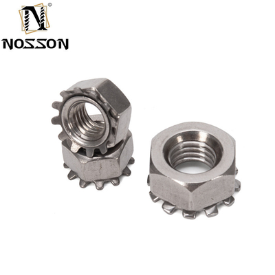 4-40 6-32 8-32 10-24 UNC ISO JIS Standard 18-8 Ατσάλι από ανοξείδωτο χάλυβα Kep Nut Εξωτερικό δόντι κλειδαριού νάτου Imperial Inch για τις απαιτήσεις σας