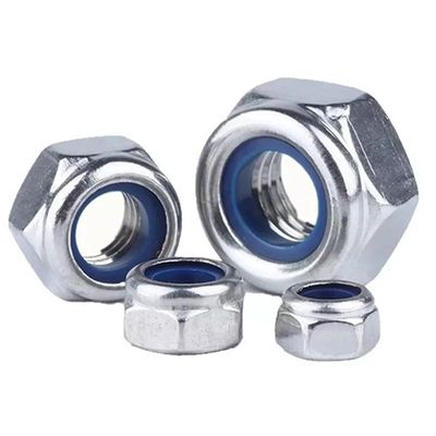 Ζυγισμένο νάιλον Insert Hex Self Lock Nut DIN985 DIN982 4.8 8.8 10.9 12.9 Μπλε λευκό κερί για τη λιανική βιομηχανία Ζυγισμένο με ψευδάργυρο