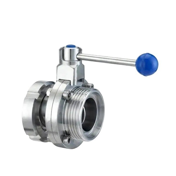 304 316L Υγιεινής από ανοξείδωτο χάλυβα SMS 3a Dairy Union Set Type Butterfly Valve για υγιεινές εφαρμογές και προσιτές τιμές
