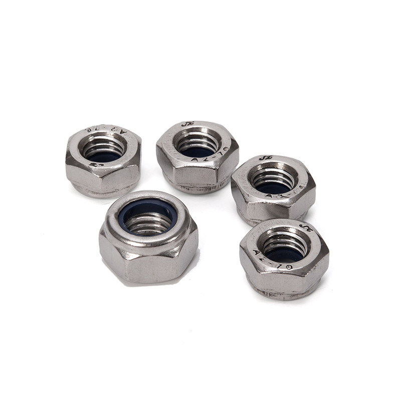 Τεχνική μέτρηση μετρικών μετρήσεων ISO Hex Lock Nuts με χρωματοποιημένο φινίρισμα και ψευδαργυρωμένο νάιλον κατηγορίας 8
