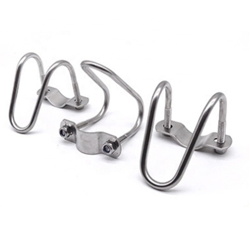 Ατσάλι από ανοξείδωτο χάλυβα 304 316 Διπλή Κρεμάστρα για σωλήνες σε σχήμα U για M3 M4 M5 M6 M8 M10 M12 M16 M20 σωλήνες JIS Standard Plain Finish