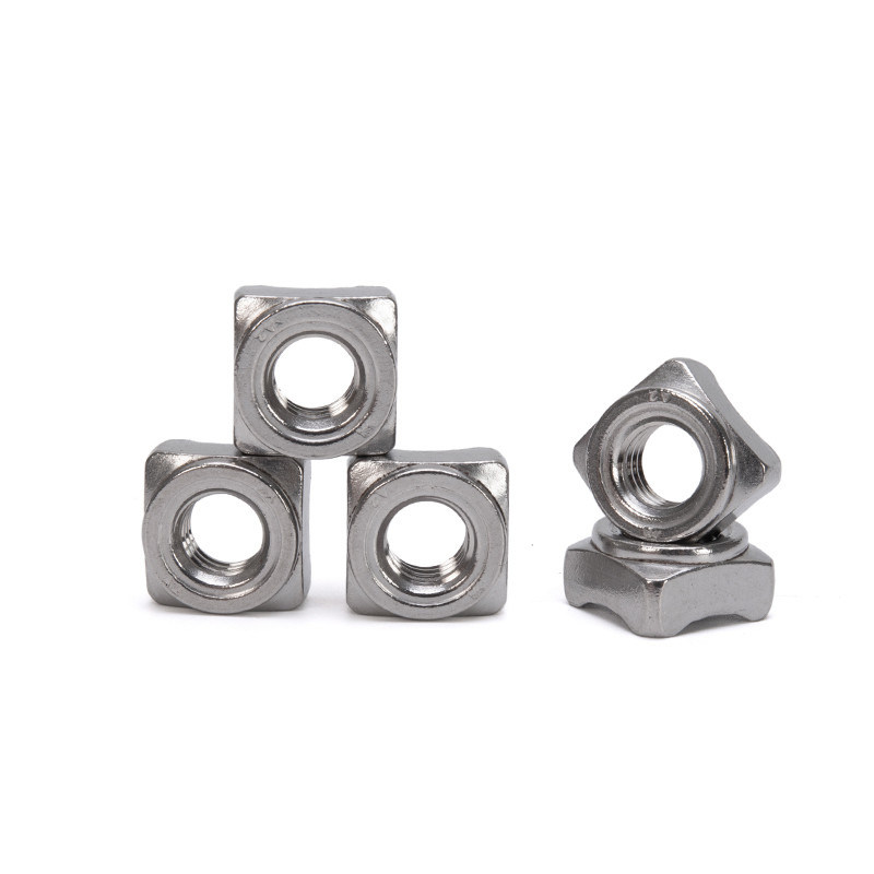 Πλαστικοί φινίρισμα ANSI/ASME Standard Stainless Steel Square Spot Welding Nuts για τη βιομηχανία υγείας