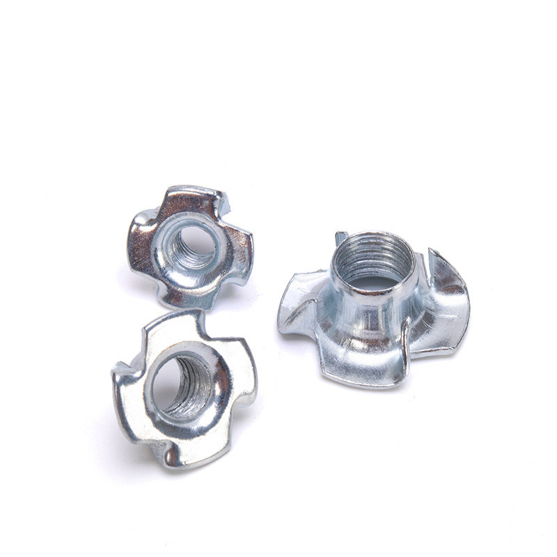 GB Standard λευκό κίτρινο ψευδάργυρο T-Nut Claws T Nuts 4 Prongs Claws Tee Nut για τρόφιμα και ποτά JIS M3 M4 M6 M8 M10 M12