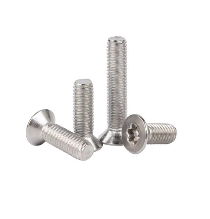 Μπλε χρωματισμένο φινίρισμα INCH Anti Theft Screw Car Airtag Bike Made in Pig Nose Torx 5-Lobe Pin T-Head από ανοξείδωτο χάλυβα