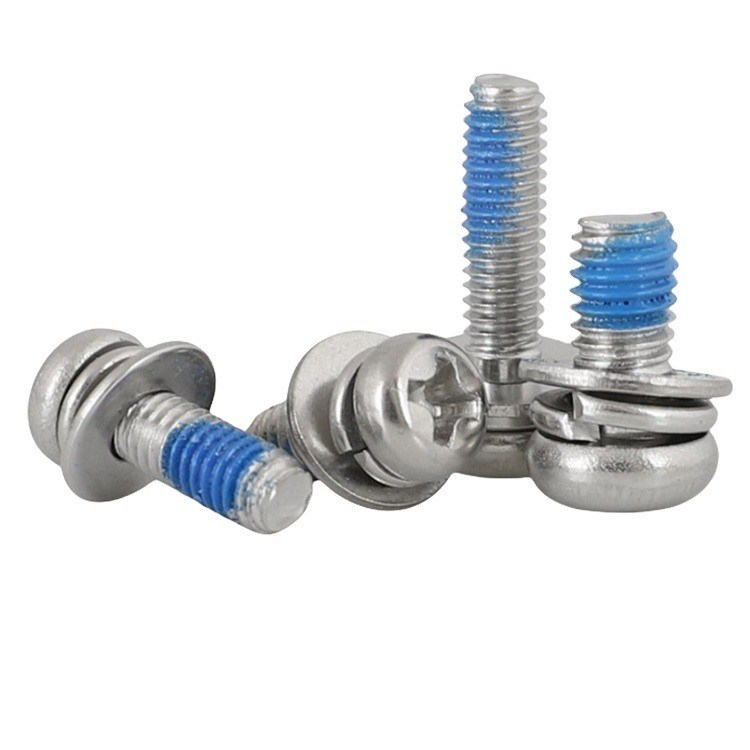 Ατσάλι από ανοξείδωτο χάλυβα SUS 304 316 316L Plain Finish Cross Recessed Pan Head Sems Screw DIN7985 M3 M4 M5 με πιστοποίηση ISO