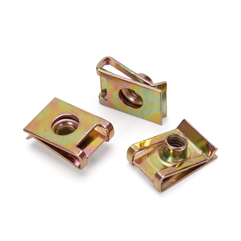 M4-M10 Έκταγωνική κεφαλή Plain Metal U Shaped Speed Clip Nuts Σφραγιστικά για σίδηρο άνθρακα χάλυβα ψευδάργυρο καλυμμένο με σφραγίδα καρύδι Reed Nut Μαύρο
