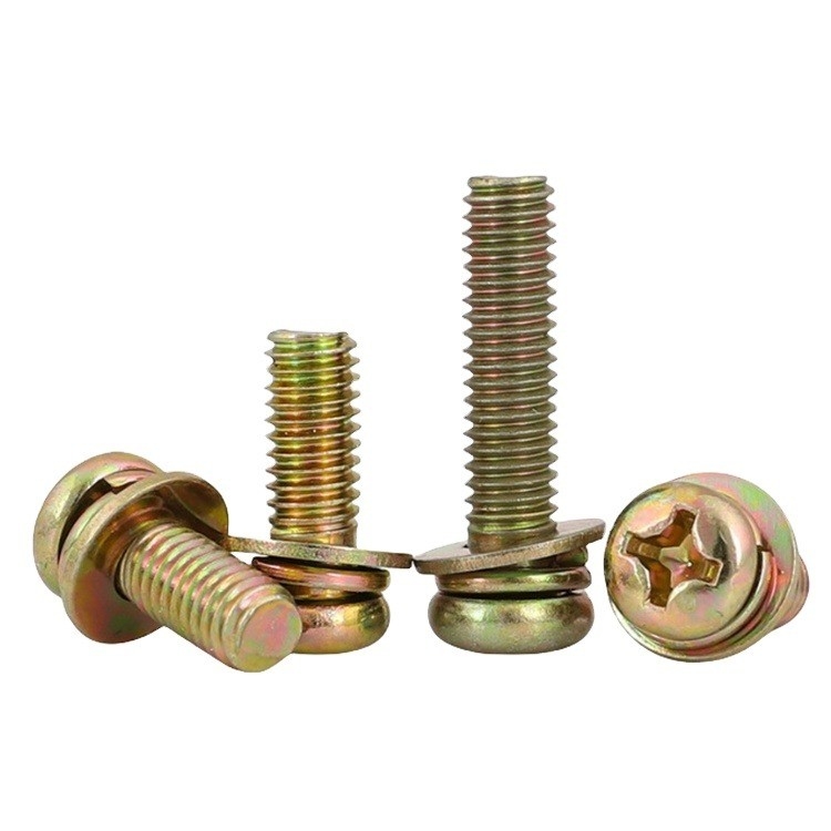 INCH σύστημα μέτρησης Pan Head Cross Screw Zinc M3 M4 M5 M6 με μεγέθη 1,6-20mm και χρωματοποιημένο φινίρισμα