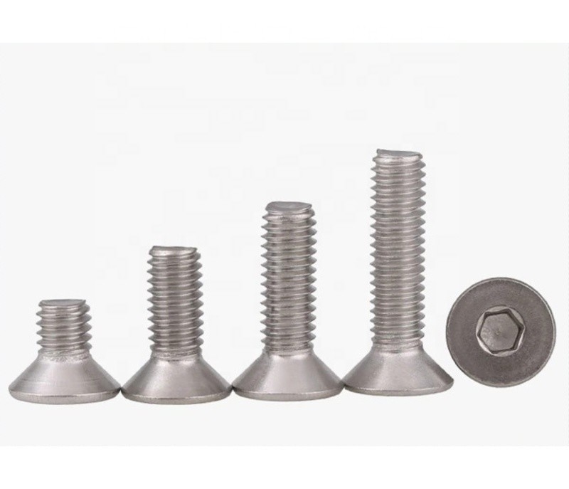 304 από ανοξείδωτο χάλυβα Din7991 M3-M16 Countersunk Head Hexagon Socket Screw για διανομείς στερεωτικών συστημάτων BS Standard