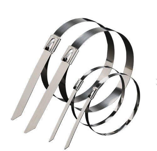 Εσωτερική συσκευή επικάλυψης PVC SS304/316/201 βαρύ φορτίο επένδυση αυτοαποδέσμευση καλωδίου από ανοξείδωτο χάλυβα με πλαστική ψεκασμένη μπάλα μετάλλου 100PCS