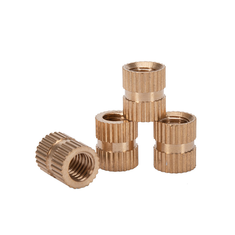 ANSI Standard Custom Size Water Treatment DIN Brass Knurled Nut Insert με παθητικό φινίρισμα σε μετρικό σύστημα μέτρησης